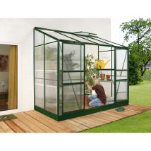 Vitavia - Anlehn-Gewächshaus 'Ida 3300', smaragd grün, 3,3 m², 4 mm hkp