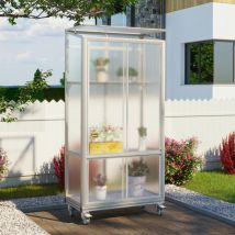 Vitavia - Balkon- Und Anlehn-gewächshaus 'stad', Aluminium Eloxiert, 4 Mm Hkp Mit Rollfundament