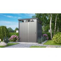 Pergart Gerätehaus "Rheinfelden 78", anthrazit matt, 4,4 m², ohne Schleppdach