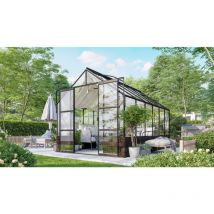 Vitavia - Gewächshaus 'cassandra 9900', Schwarz, 9,9 M², Mit Sockelmauer In Herbstlaub, 3 Mm Esg