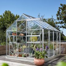 Vitavia - Gewächshaus 'Planet 5000' inkl. Fundament, aluminium, 5,0 m², 3 mm esg