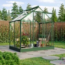 Gewächshaus 'Triton 2500' inkl. Stahlfundament smaragd grün 2,5 m² 3 mm esg - Vitavia