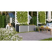 Hochbeet 'Linus 630', granit/ alu eloxiert, 188 x 96 x 63 cm (l x b x h) - Vitavia