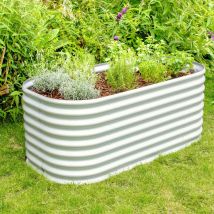 Hochbeet 'Terra 630', aluminium blank, 63 cm, Modell 'Basic' - Vitavia