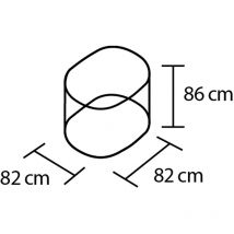 Hochbeet 'Vita Rund 858', seegras, 82 x 82 x 86 cm (t x b x h) - Vitavia