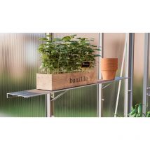 Vitavia - Wandregal für Gewächshäuser aluminium eloxiert 122 x 15 cm