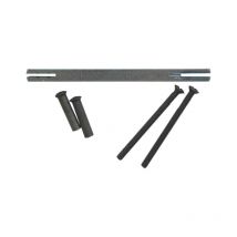 Set di viti con bussola in ferro patinato + quadro Bouvet lungo. spessore 68/78 mm - 65659