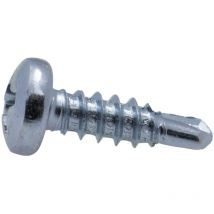 Vite autofilettante zincata a testa fresata PH3,9x13 mm (confezione da 24 viti)