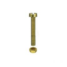 Viti per metallo testa cilindrica ottone M5 x 16 - 8 pz.