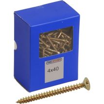 50 pz viti vite zincate gialle per legno truciolare 4,5x25 mm