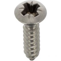 Restagraf - Viti a lamiera, testa in acciaio inox A4, svasata, bombata, 3,5 x 16 mm, din 7983, lotto di 25