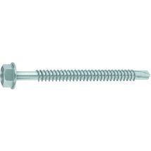 Vite tirafondi per metallo autoperforante in acciaio zincato bianco - ø mm.6,3x32