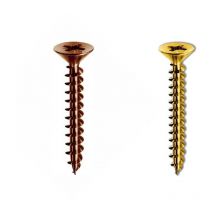 Viti Per Legno 3,5 x 16 mm Bronzate e Ottonate Testa Svasata 500 Pz - Ottonate