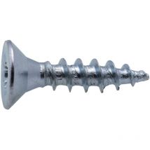 Vite a legno con testa svasata pz zincata Viswood filettatura totale3x25 mm (x30 viti)