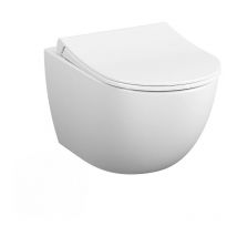 Vitra - Inodoro sin brida Sento SmoothFlush + asiento con cierre amortiguado, blanco (7848-003-6147)