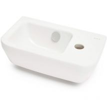 Vitra Integra Waschtisch 37 x 22 cm mit Hahnloch rechts, Weiß (7091-003-0029)