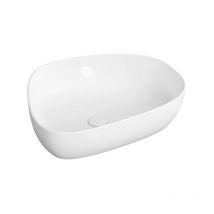 Vitra - Lavabo sobre encimera asimétrico Outline - Blanco brillante