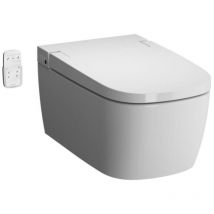 WC-douche VitrA V-Care 1.1 Basic blanc, WC-suspendu, sans rebord abattant wc