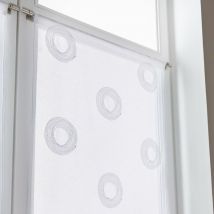 CENTRALE BRICO Vitrage tamisant, Cosmos blanc/argent l.90 x H.210 cm