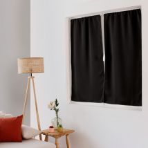 Petit rideau uni et occultant Noir 60x120 cm