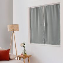 Homemaison - Petit rideau uni et occultant Gris clair 60x120 cm