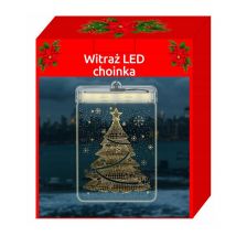 Décoration de lumières de Noël à piles 3D en vitrail led