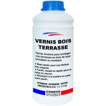 Codève Bois - Vernis Bois Terrasse - 1 l - Codeve Bois - Pour La Protection De Votre Terrasse, Bord De Piscine Ou Caillebotis.