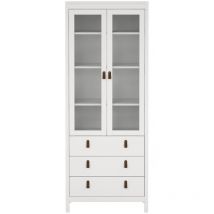 Ebuy24 - Vitrina 2 puertas acristaladas con marco y 3 cajones H199 cm - barcelone