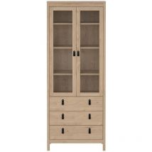 Ebuy24 - Vitrina 2 puertas acristaladas con marco y 3 cajones H199 cm - barcelone