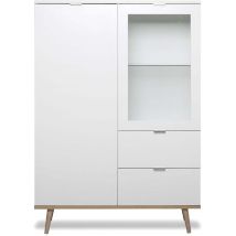 Vitrina 2 Puertas Y 2 Cajones - Al. 140 Cm - Copenhague