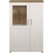 Vitrina de 2 puertas, una de ellas con vidrio templado, altura 140 cm - Shade