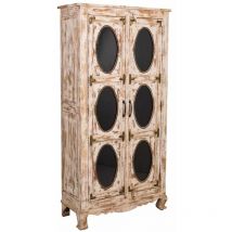 Vitrina de madera marrón 91x40x183
