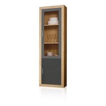 Homesouth - Vitrina Nuka 2 puertas Cambria - Grafito (ancho) x 193,2cm (alto)
