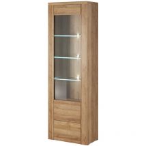 Vitrine 1 porte avec led Amaury Bois