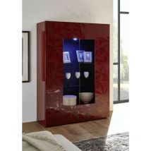 Vitrine 2 portes luther grenat 121x166 cm