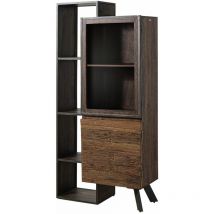 Vitrine Akazie / Altholz 90x40x183 braun lackiert sevilla 03
