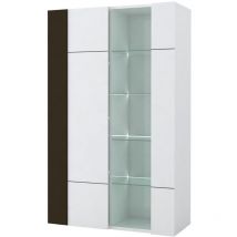 Bibliothèque avec vitrine 2 portes Karat - Fabrication Française - Calicosy