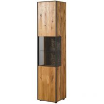 Massivmoebel24 - Vitrine Wildeiche 43x45x200 natur geölt starnberg 05