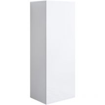Hängeschrank Vitrinenschrank Vitrine Wohnzimmer 1 Tür 3 Fächer 40x126x29cm Modell Luke V1 Weiss Glanz