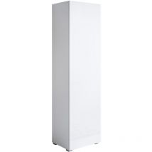 Stehende Schrank mit 2cm Füsse Hängeschrank Vitrinenschrank Vitrine Wohnzimmer 1 Tür 4 Fächer 40x167x29cm Modell Luke V4 Weiss Glanz