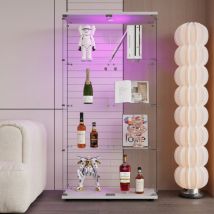 Blanketswarm - Vitrine,Vitrine Led Armoire Vitrine Led avec 2 Porte 4 Etagere Vitrine Collection Vitrine Affichage Meuble Vitrine Salon Vitrine en