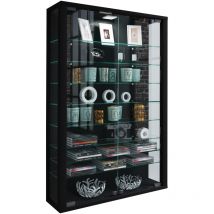 Ebuy24 – Wandvitrine Vitrosa Mini – ESG-Sicherheitsglas, Holz – 91 x 59 x 18 cm – 8 Einlegeböden