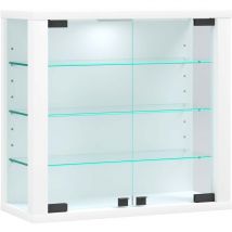 Ebuy24 - VitrosaS vitrine accroché au mur 2 portes en verre blanc.