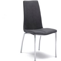 Viva - Chaise en éco-cuir gris foncé 4 pcs