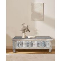 Viva - Coffre en bois massif sculpté 120 cm
