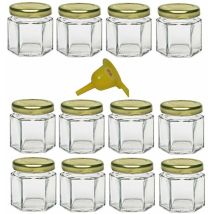 Viva Haushaltswaren - Gg1060047/12/x - 12 Mini Barattoli Da 47 Ml Ideali Per Confetture, Marmellate, Gelatine, Pesto, Senape E Come Regalo Per Gli 