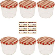 Viva Haushaltswaren - Set di 6 barattoli in Vetro per marmellata, incl. Etichette, 230 ml
