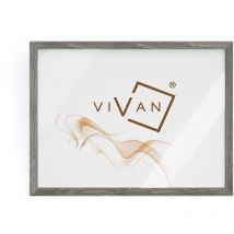 VIVAN Cornice Poster PLEXIGLASS E Retro, Grigio Legno, Formato Immagine A4, CPA4GRI