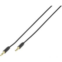 Câble de raccordement Vivanco 38767 Jack audio [1x Jack mâle 3.5 mm - 1x Jack mâle 3.5 mm] 1.00 m noir
