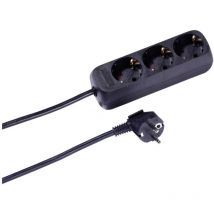 Vivanco 61153 Multipresa 3 scomparti Nero Schuko 1 pz.
